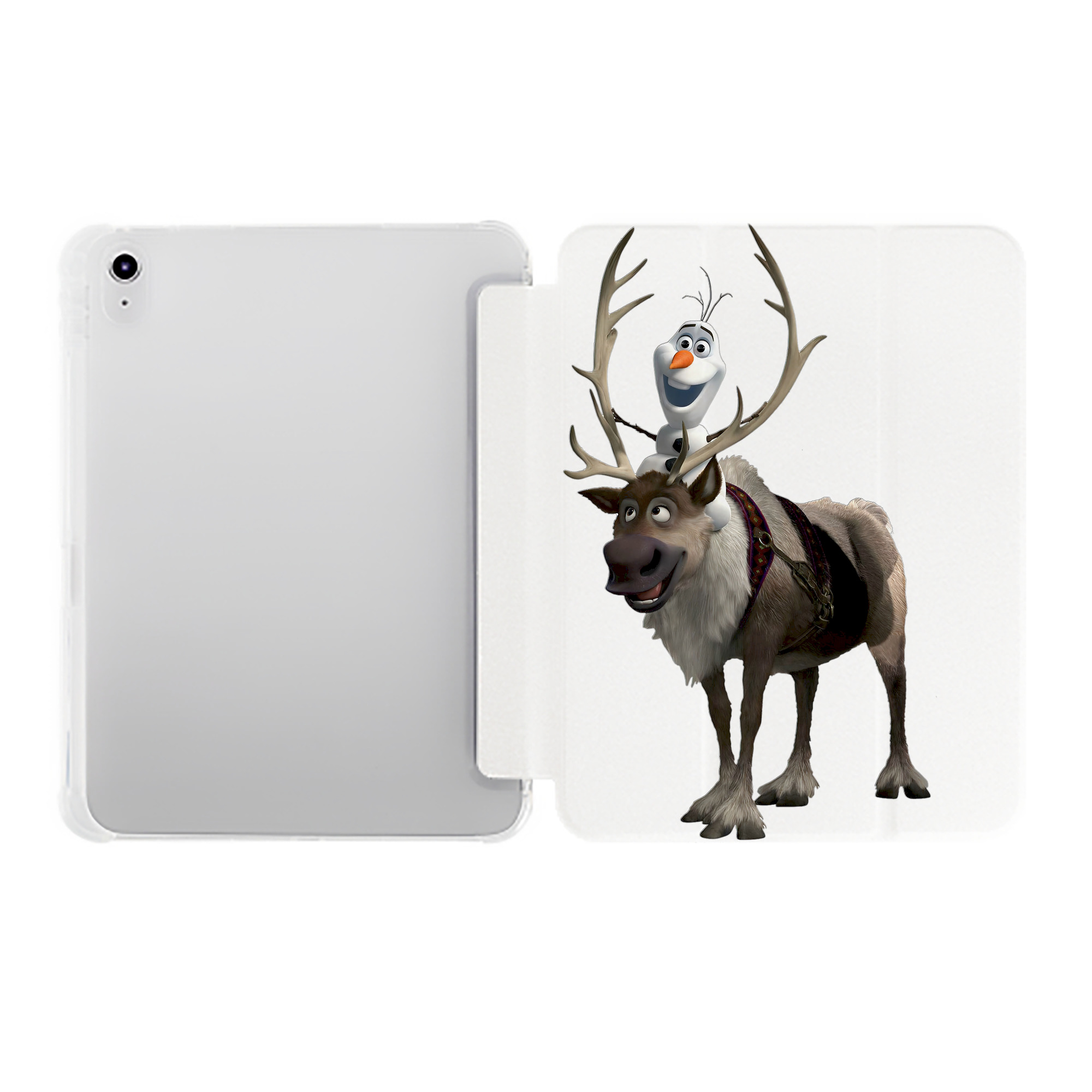 （画像用） アナと雪の女王 アンナ エルサ Frozen Anna Elsa IPad ケース ペン収納付き 三つ折りスタンド PUレザー×シリコン 対応機種9.5/10.5/10.9インチ
